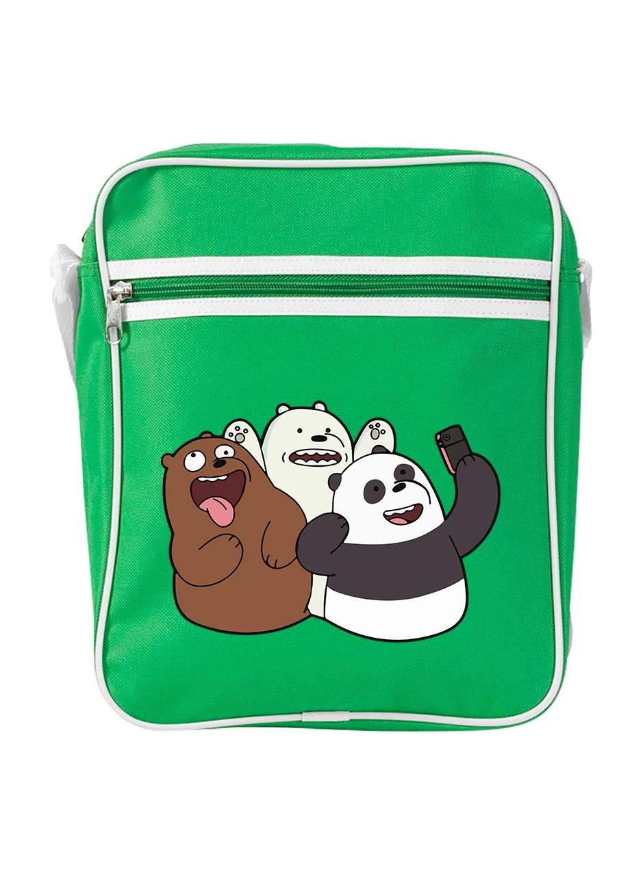 Сумка-месенджер Вся правда про ведмедів (We Bare Bears) Зелений (92289-2665-KG) MobiPrint (259887481)