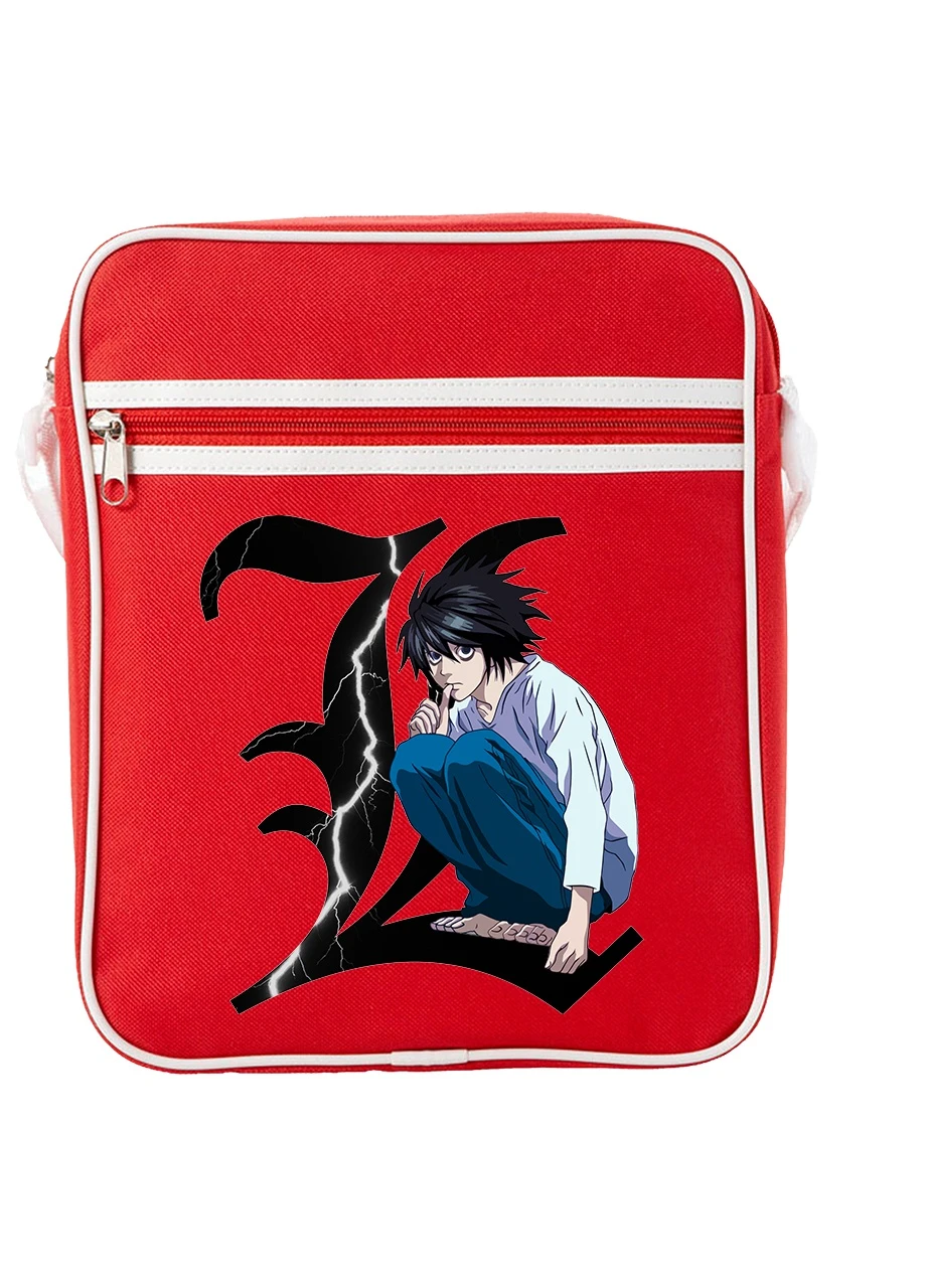 Сумка-мессенджер Эл Лоулайт Тетрадь смерти ( L Death Note) Красный (92289-2826-RD) MobiPrint (259886708)