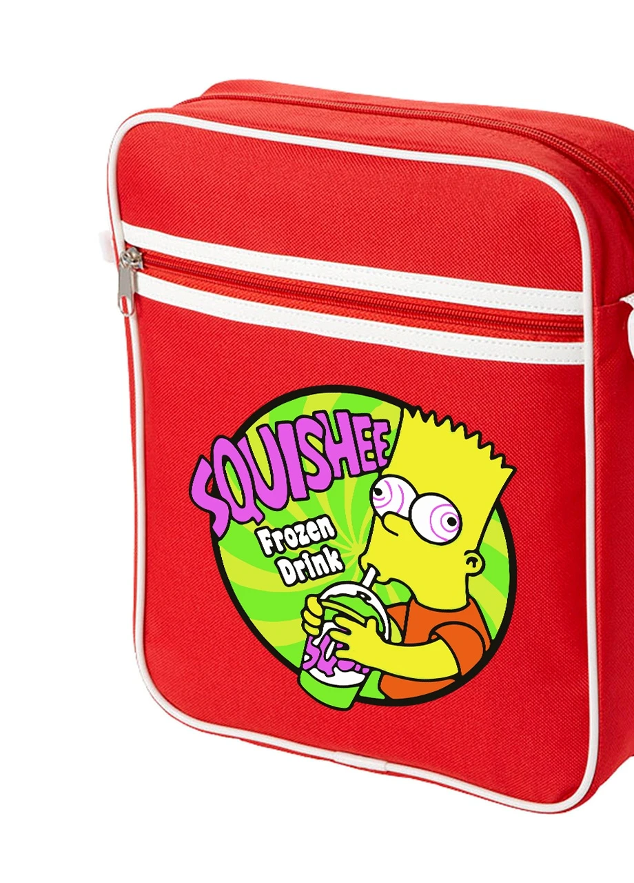 Сумка-мессенджер Барт Симпсон (Bart The Simpsons) Красный (92289-3410-RD) MobiPrint (259886663)