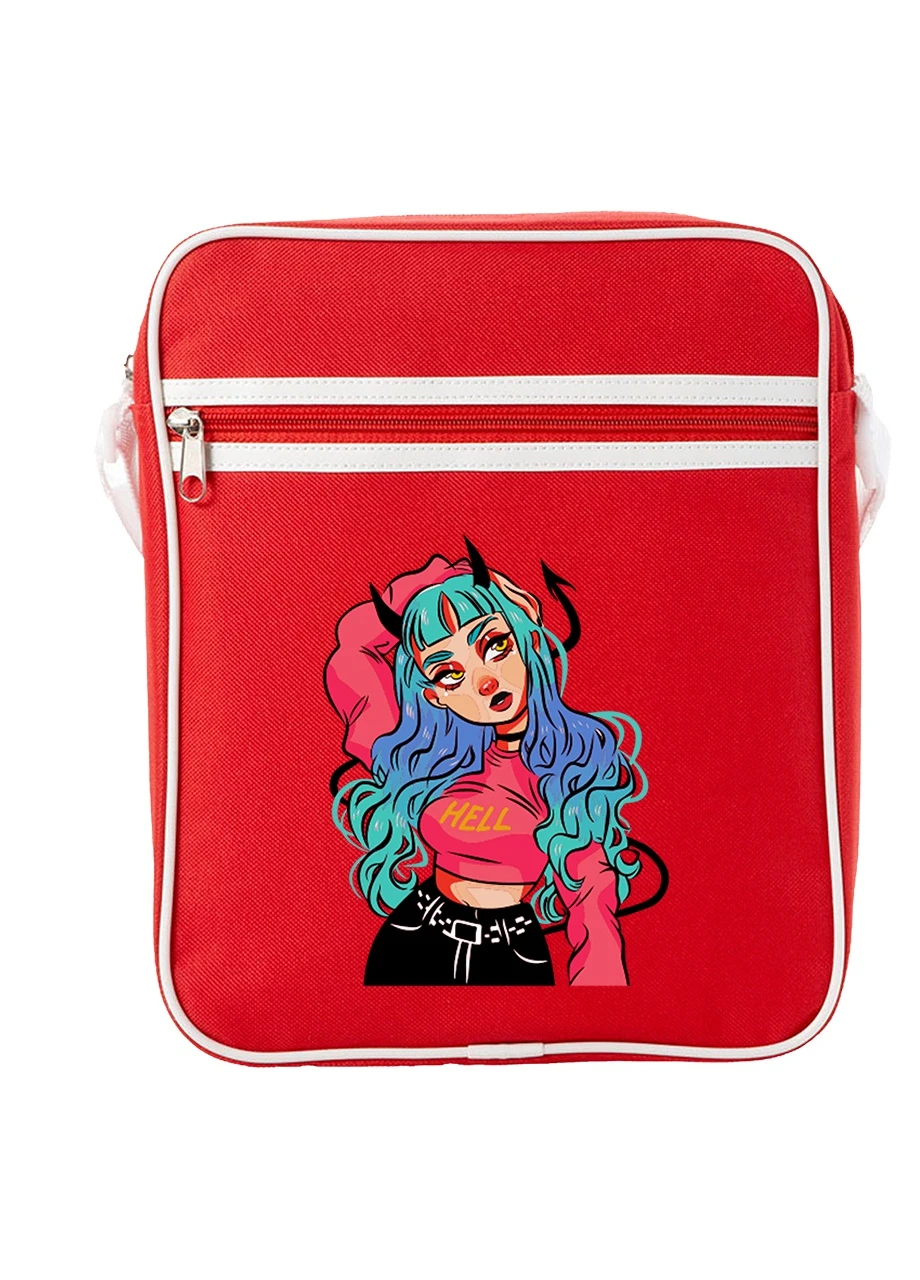 Сумка-мессенджер Девушка демон (Cute Girl Illustration Art) Красный (92289-2838-RD) MobiPrint (259887786)