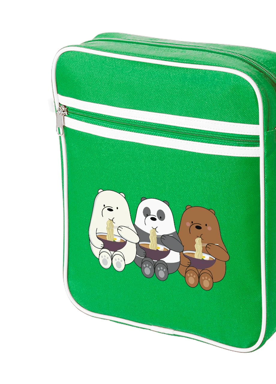 Сумка-мессенджер Вся правда о медведях (We Bare Bears) Зеленый (92289-2897-KG) MobiPrint (259887008)