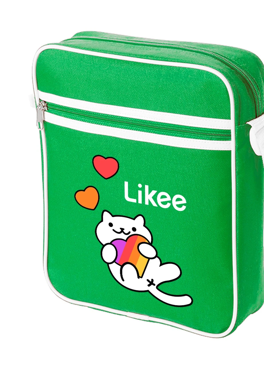 Сумка-мессенджер Лайк Котик (Likee Cat) Зеленый (92289-1039-KG) MobiPrint (259887294)