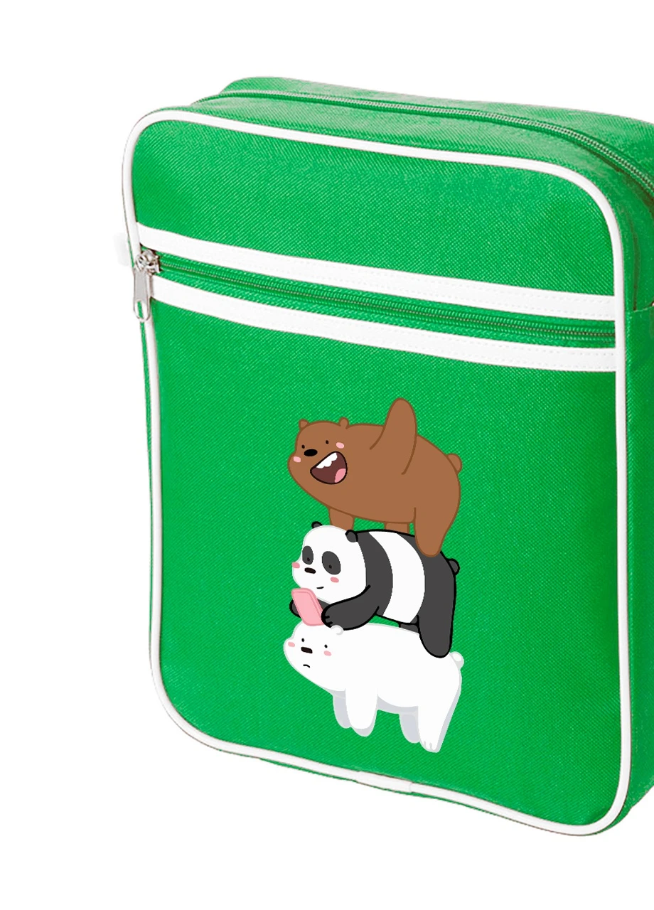 Сумка-мессенджер Три медведя (We Bare bears) Зеленый (92289-2643-KG) MobiPrint (259887246)