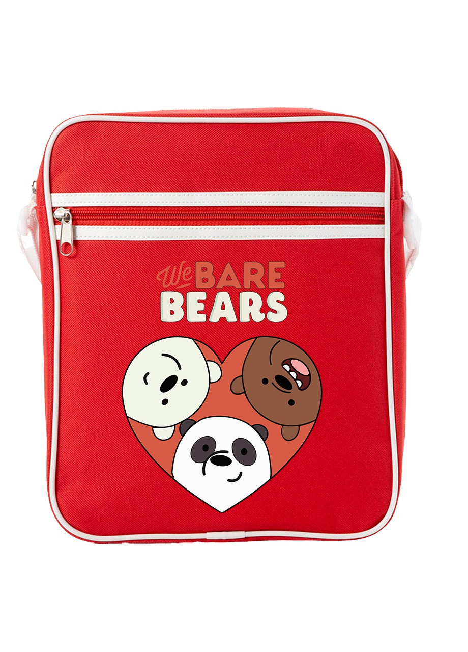 Сумка-мессенджер Вся правда о медведях (We Bare Bears) Красный (92289-2669-RD) MobiPrint (259885968)
