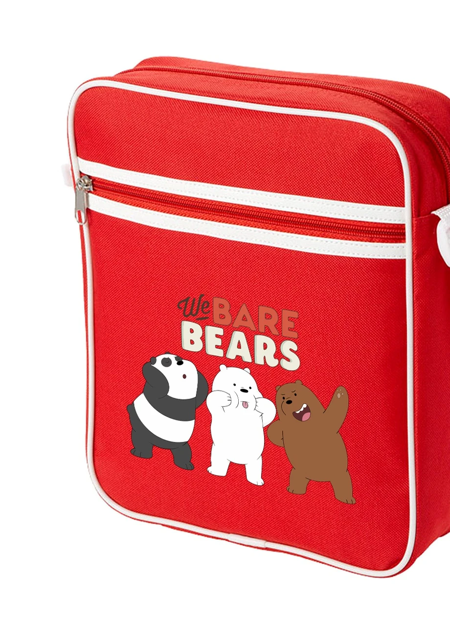 Сумка-месенджер Вся правда про ведмедів (We Bare Bears) Червоний (92289-2667-RD) MobiPrint (259887063)