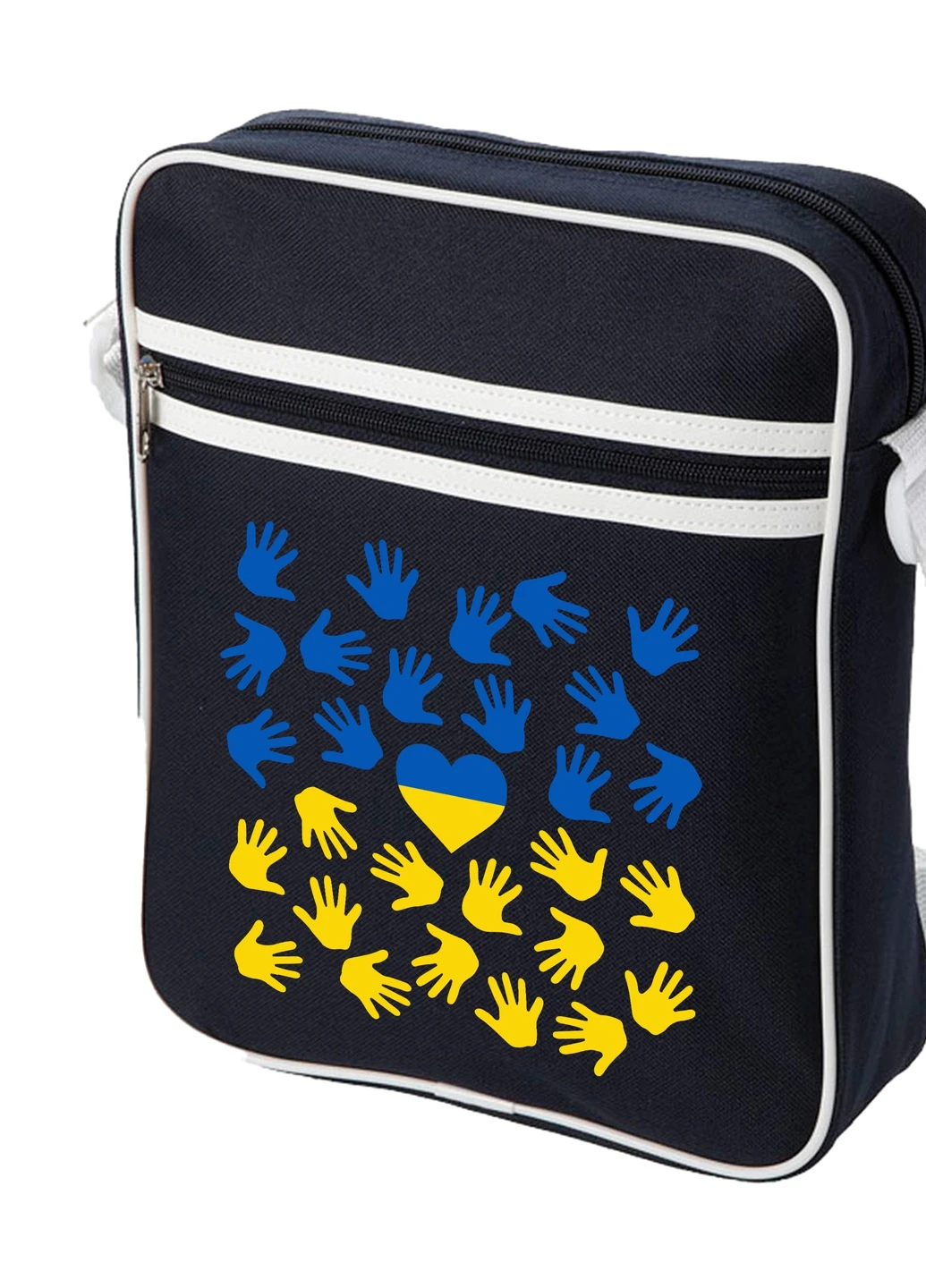 Сумка-месенджер Підтримую Україну Синій (92289-3689-NB) MobiPrint (259887385)