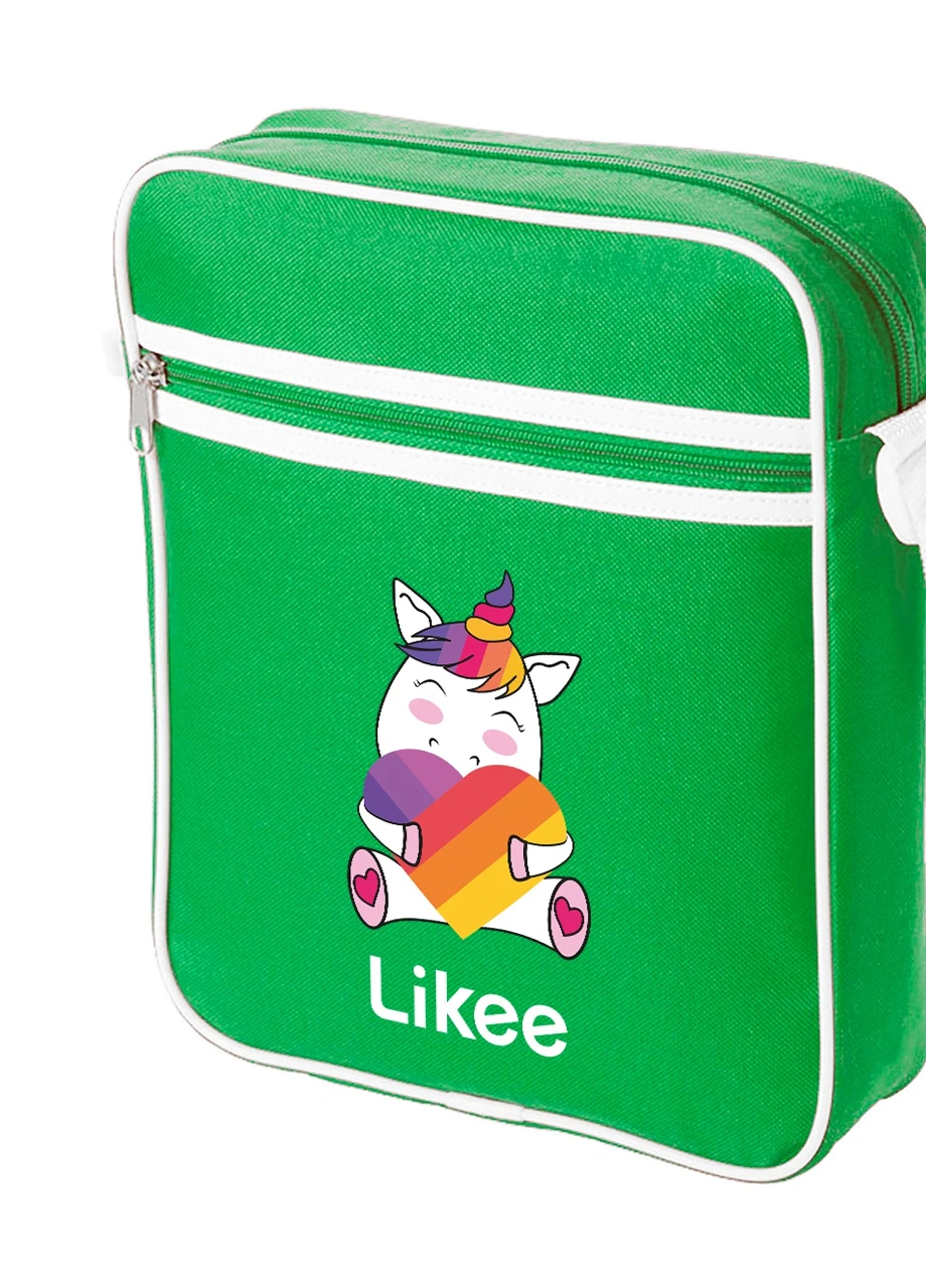 Сумка-мессенджер Лайк Единорог (Likee Unicorn) Зеленый (92289-1037-KG) MobiPrint (259887506)