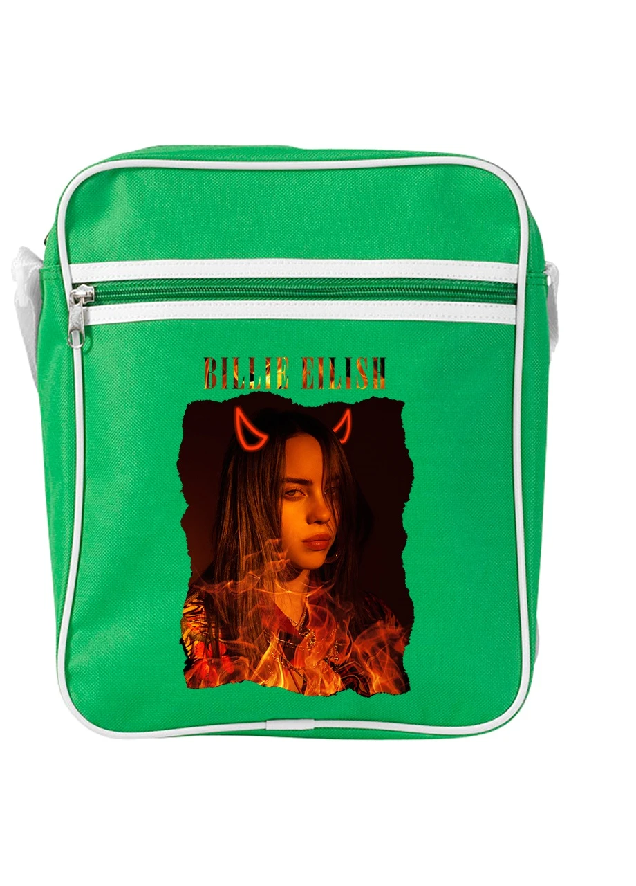 Сумка-мессенджер Билли Айлиш (Billie Eilish) Зеленый (92289-1602-KG) MobiPrint (259887298)