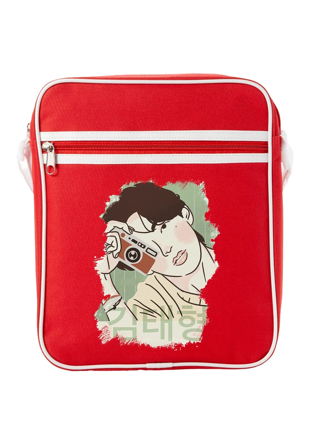 Сумка-мессенджер Ким Тхэхён БТС (Kim Tae-hyung BTS) Красный (92289-3262-RD) MobiPrint (259886020)