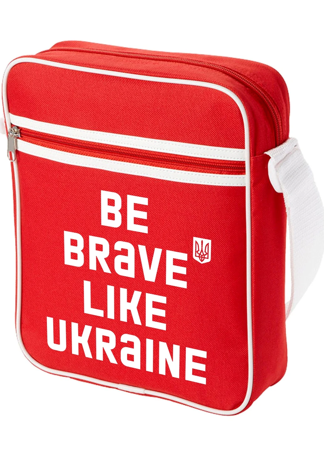 Сумка-мессенджер Будь смелым, как Украина Красный (92289-3752-RD) MobiPrint (259886214)