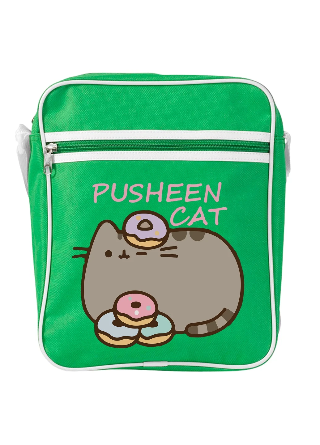 Сумка-месенджер Кіт Пушин (Pusheen Cat) Зелений (92289-3346-KG) MobiPrint (259886790)