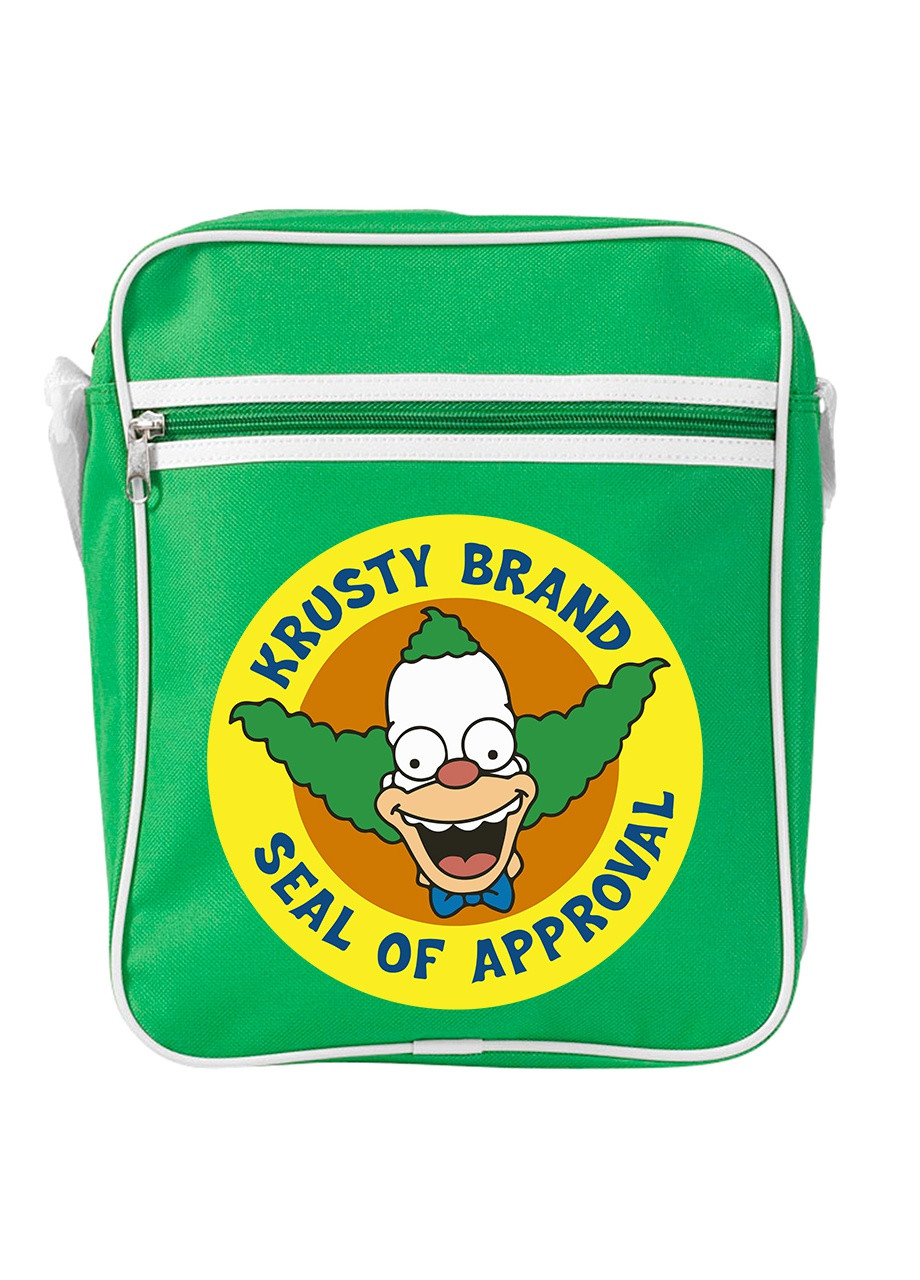 Сумка-месенджер Клоун Красті Сімпсон (Krusty the Clown The Simpsons) Зелений (92289-3411-KG) MobiPrint (259887216)