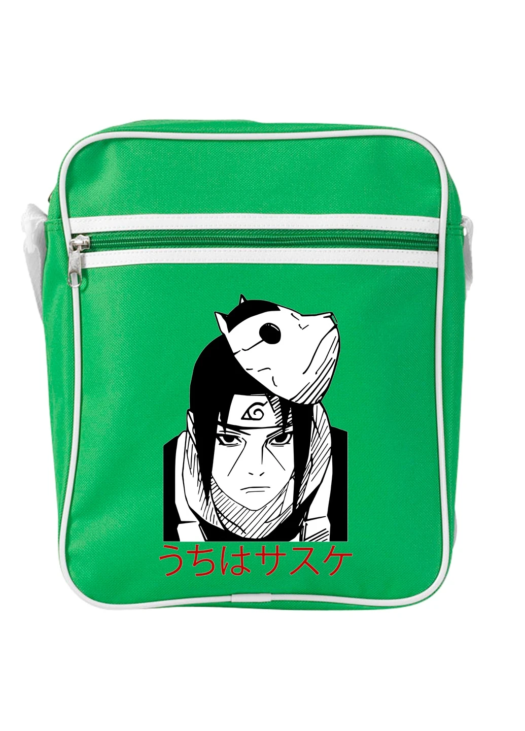 Сумка-месенджер Саске Учіха Наруто (Uchiha Sasuke, Naruto) Зелений (92289-3344-KG) MobiPrint (259886751)