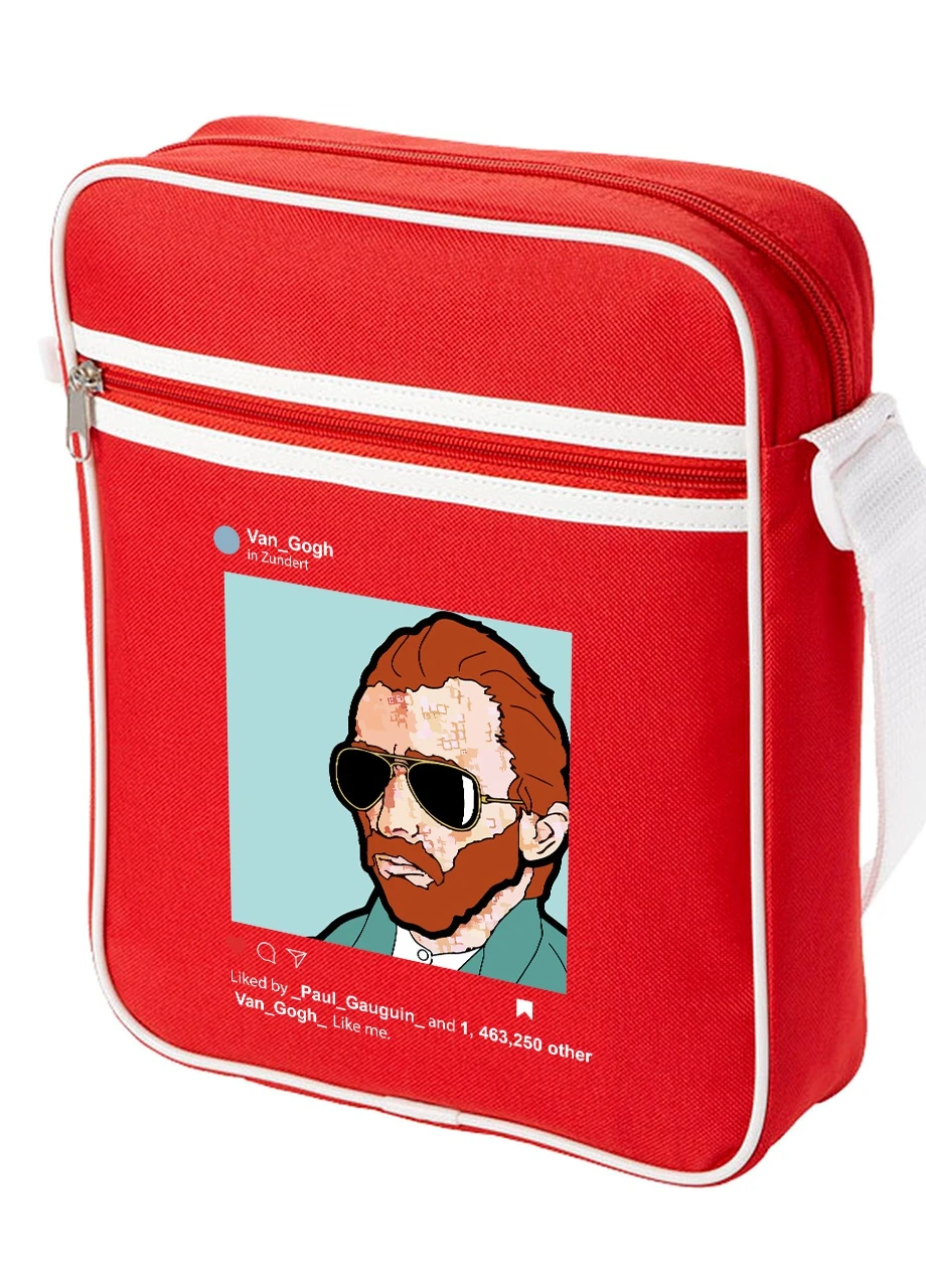 Сумка-мессенджер Инстаграм Винсент Ван Гог (Instagram Vincent van Gogh) Красный (92289-2953-RD) MobiPrint (259886007)