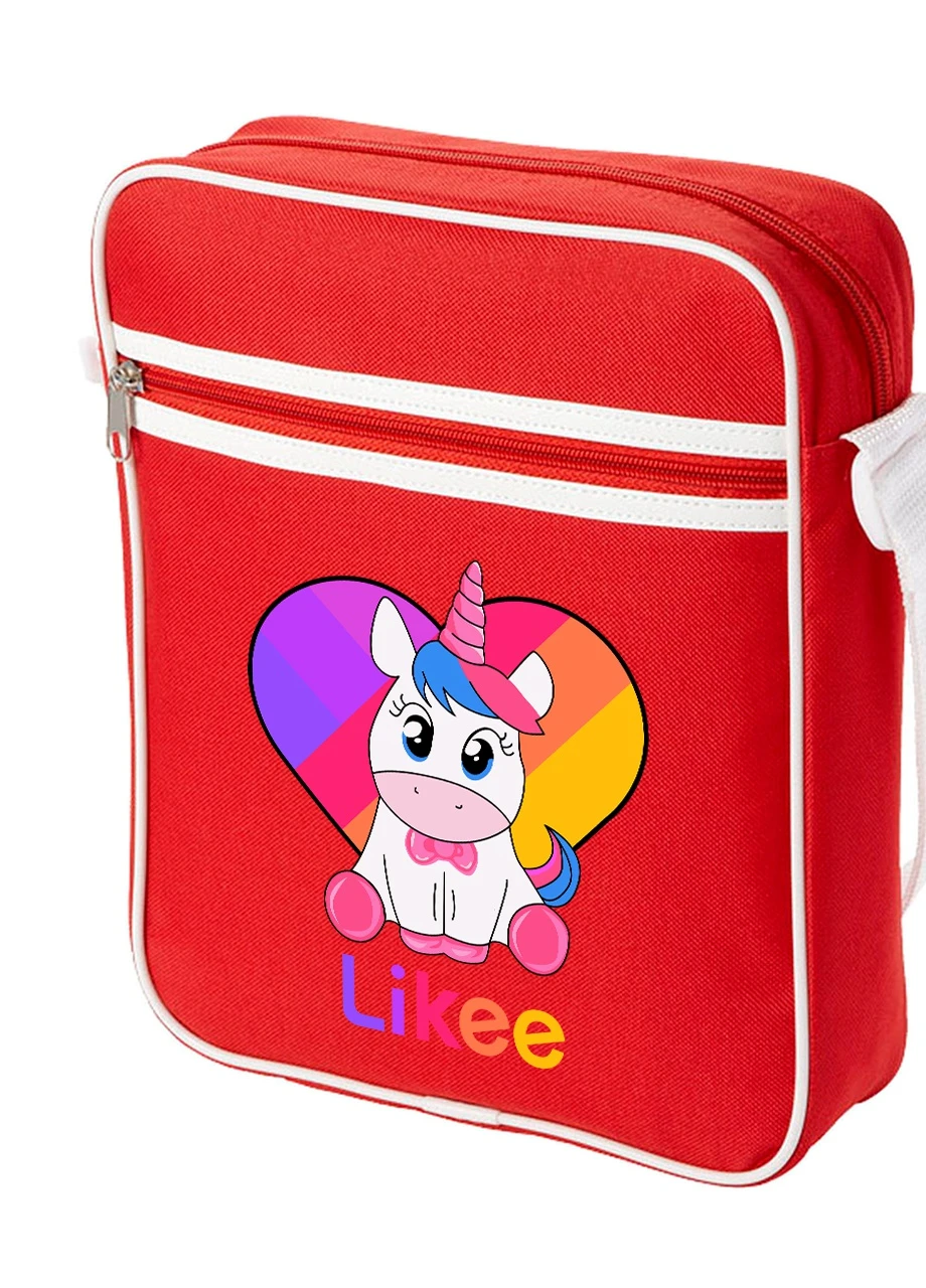 Сумка-месенджер Лайки Єдиноріг (Likee Unicorn) Червоний (92289-1594-RD) MobiPrint (259885800)
