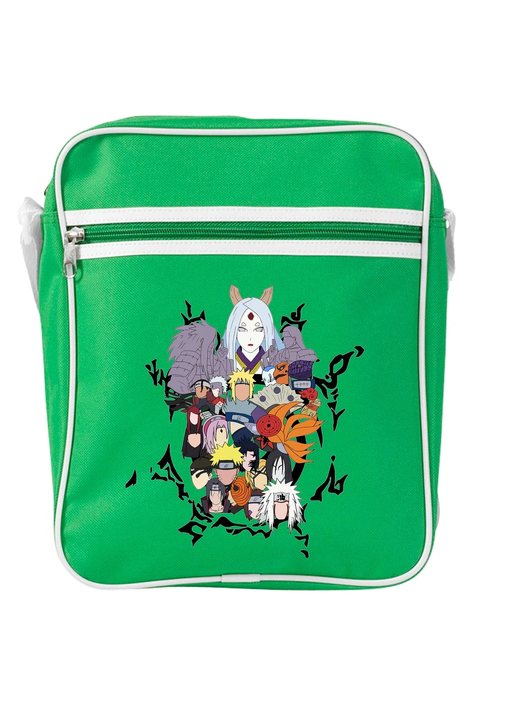 Сумка-мессенджер Наруто (Naruto) Зеленый (92289-3334-KG) MobiPrint (259887297)