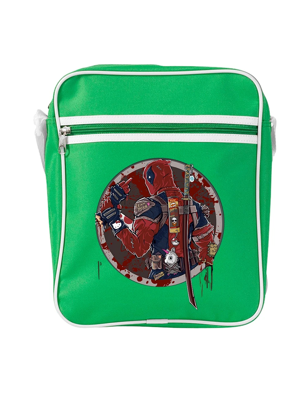 Сумка-месенджер Дедпул (Deadpool) Зелений (92289-1993-KG) MobiPrint (259887651)