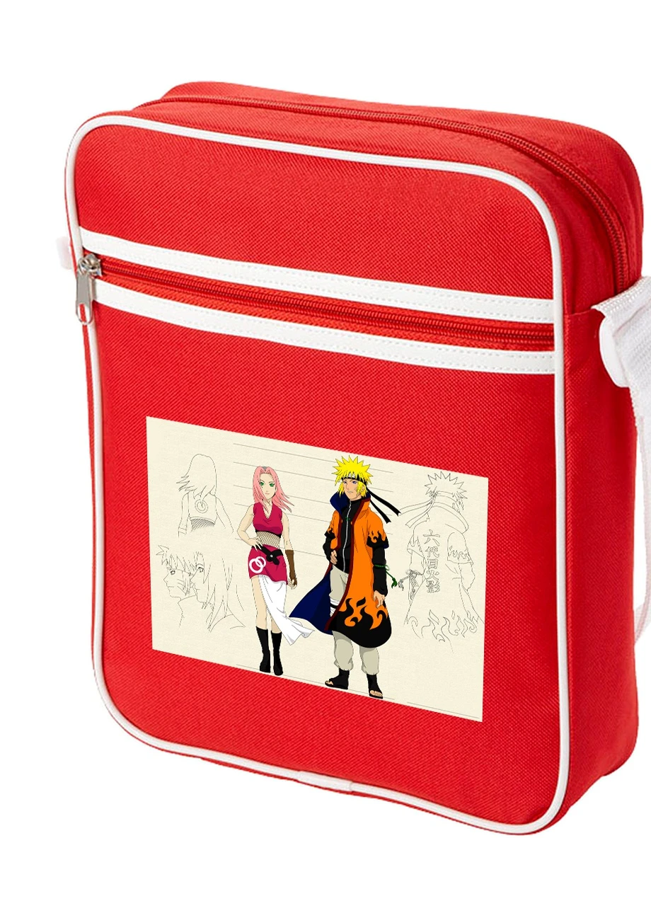 Сумка-мессенджер Наруто (Naruto) Красный (92289-3082-RD) MobiPrint (259887439)