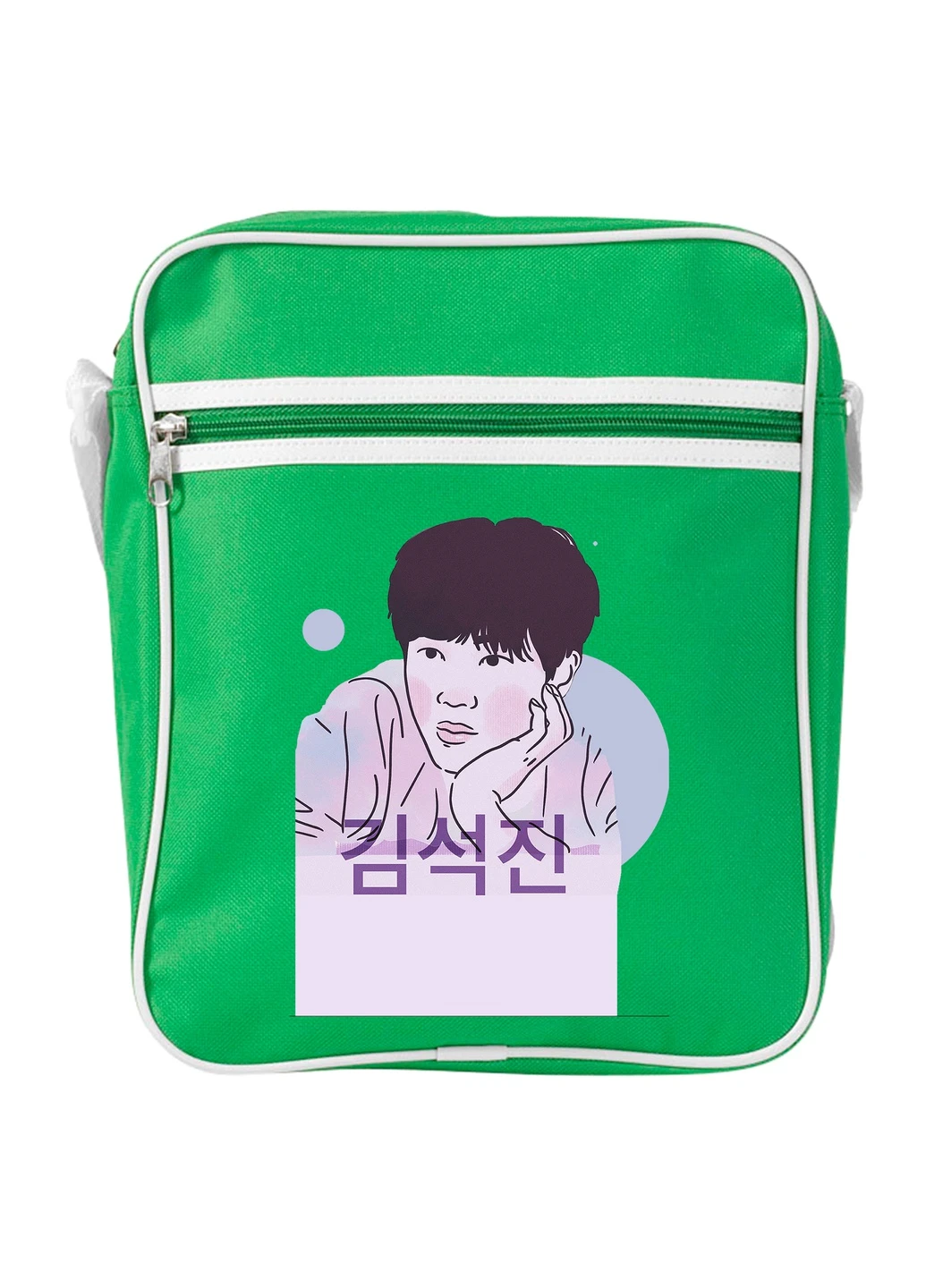 Сумка-мессенджер Ким Сокчин БТС ( Kim Seok Jin BTS) Зеленый (92289-3259-KG) MobiPrint (259887220)