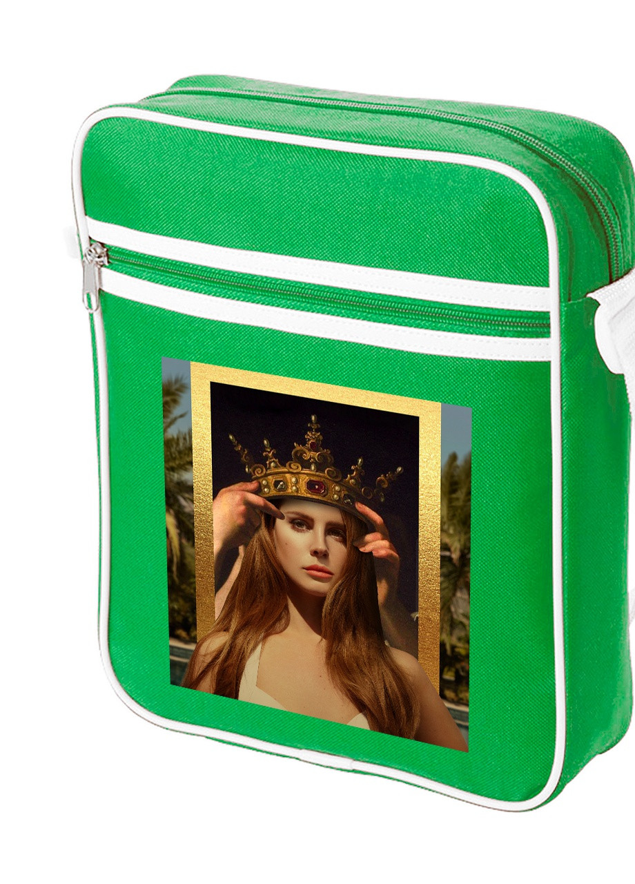 Сумка-мессенджер Лана дел Рей (Lana Del Rey) Зеленый (92289-1590-KG) MobiPrint (259885992)