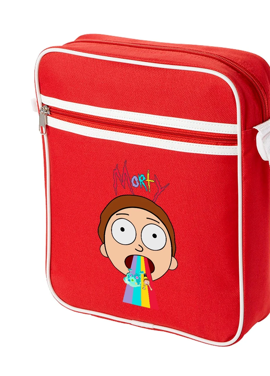 Сумка-мессенджер Рик Санчез и Морти Смит Рик и Морти (Rick and Morty) Красный (92289-2946-RD) MobiPrint (259885827)