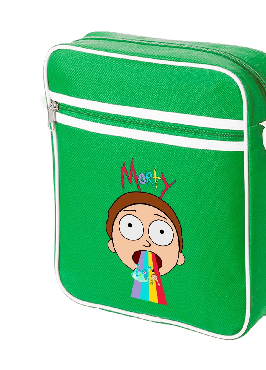 Сумка-месенджер Рік Санчез та Морті Сміт Рік та Морті (Rick and Morty) Зелений (92289-2946-KG) MobiPrint (259886710)