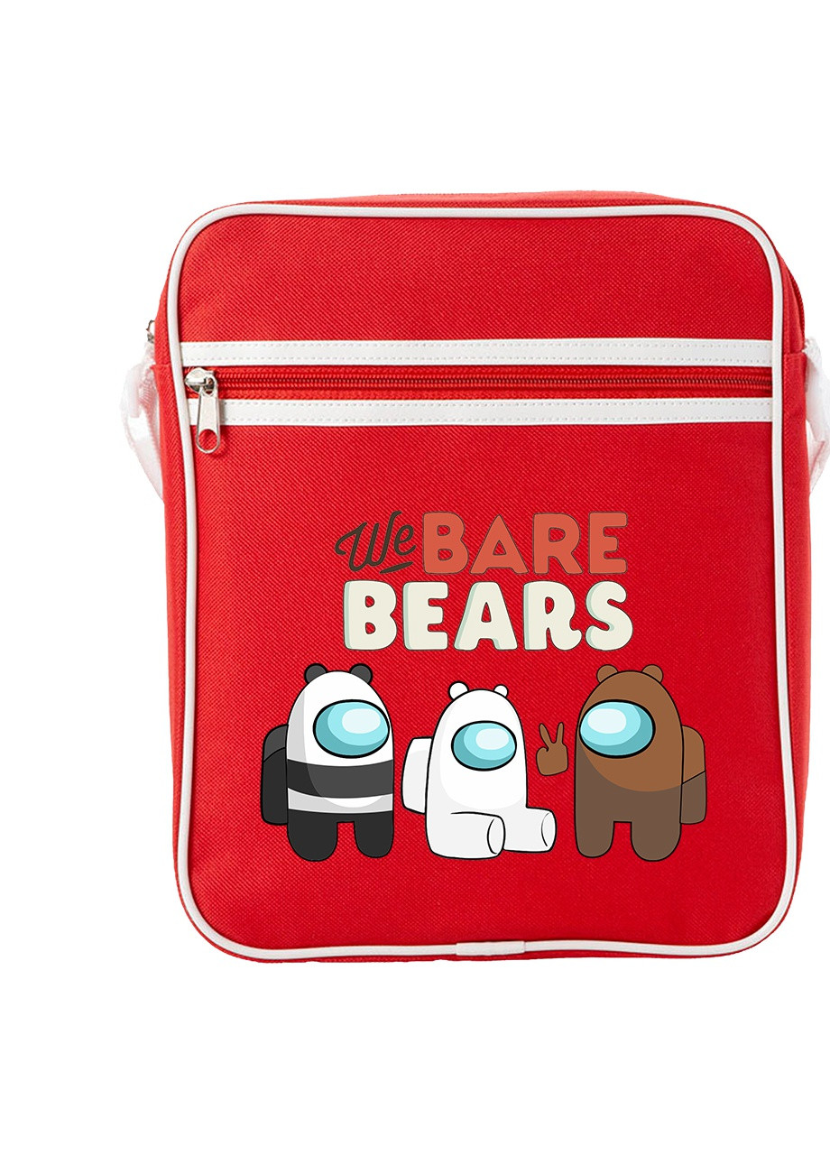 Сумка-мессенджер Вся правда о медведях (We Bare Bears) Красный (92289-2668-RD) MobiPrint (259887165)
