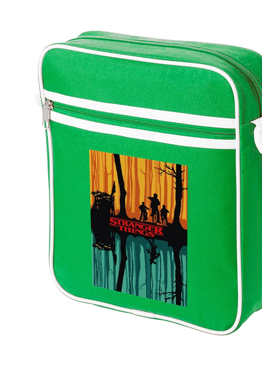 Сумка-месенджер Дуже дивні справи постер (Stranger Things poster) Зелений (92289-3573-KG) MobiPrint (259886075)