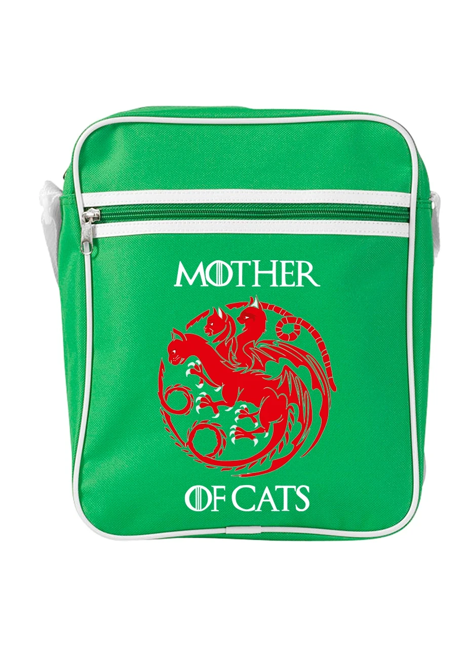 Сумка-мессенджер Мать котов (Mother Of Cats) Зеленый (92289-2015-KG) MobiPrint (259886272)