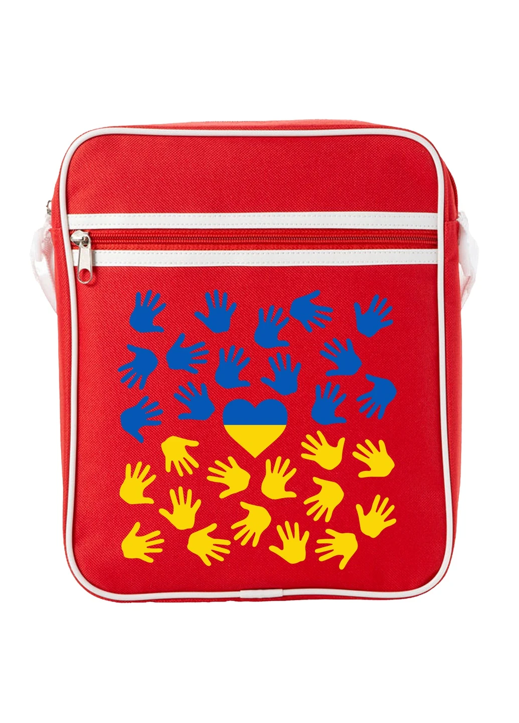 Сумка-месенджер Підтримую Україну Червоний (92289-3689-RD) MobiPrint (259886362)