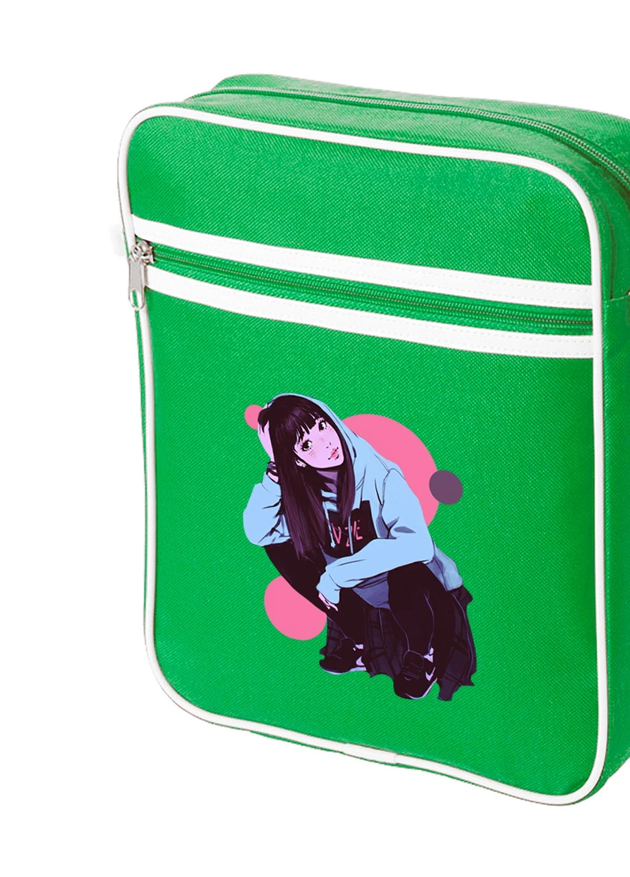 Сумка-месенджер Дівчина (Girl) Зелений (92289-2836-KG) MobiPrint (259885797)