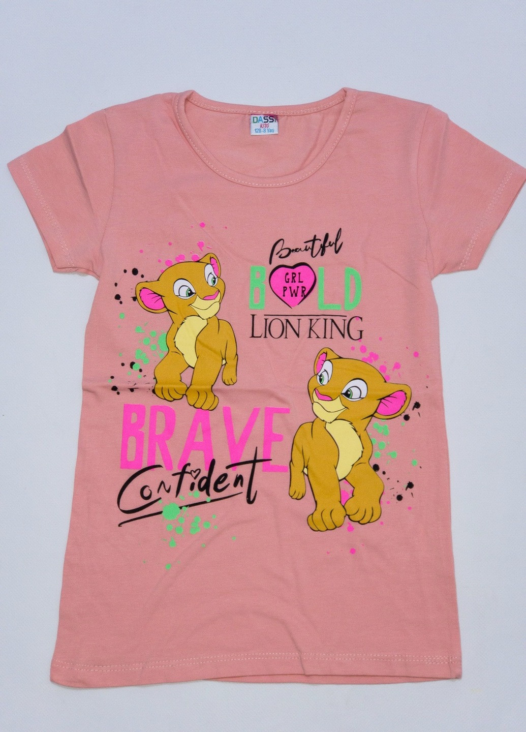 Персикова літня футболка дитяча для дівчинки Turkey