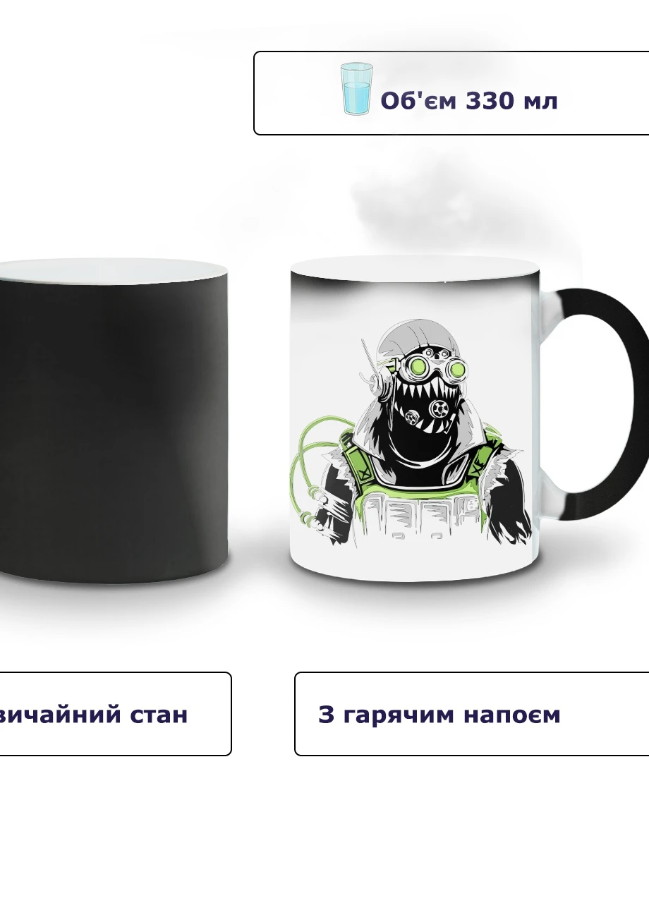 Кружка-хамелеон Апекс леджендс Октейн (Octane Apex Legends) 330мл (93429-3496-wthm) MobiPrint (259887206)