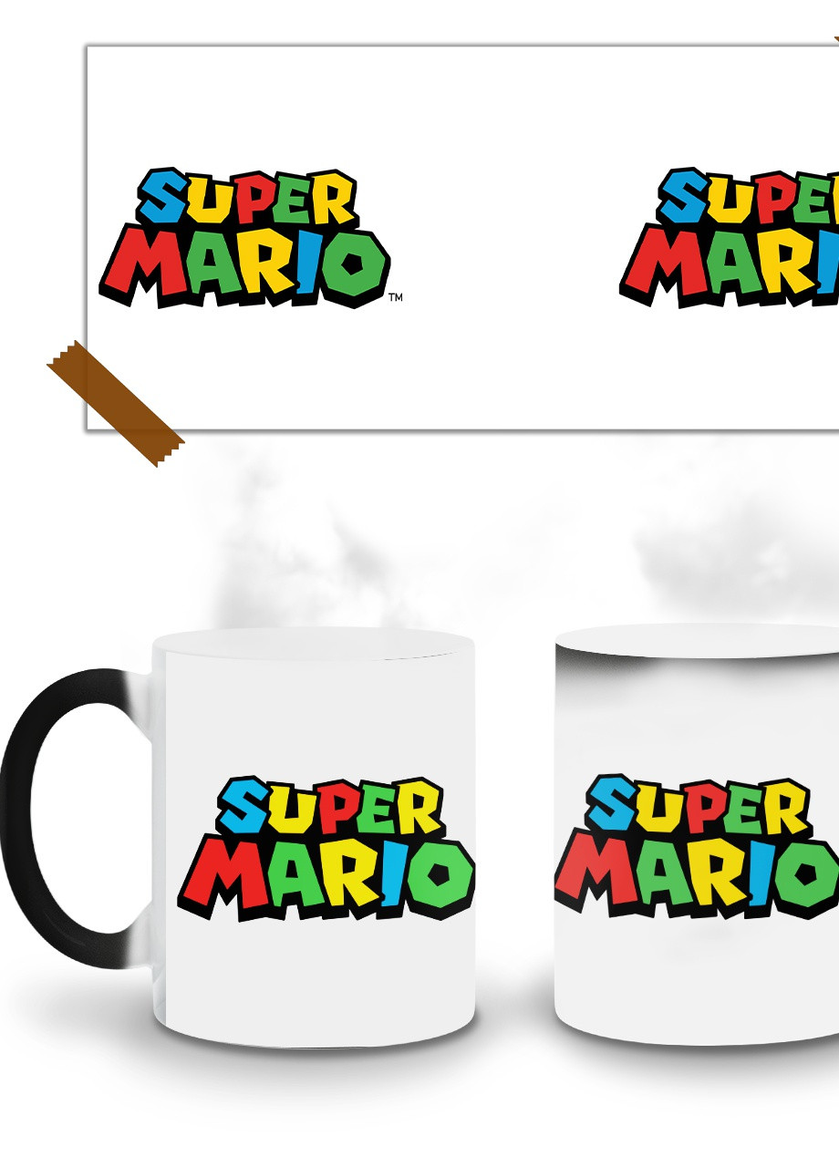 Кружка-хамелеон Супер Маріо 330мл (93429-4008-wthm) MobiPrint (259886180)
