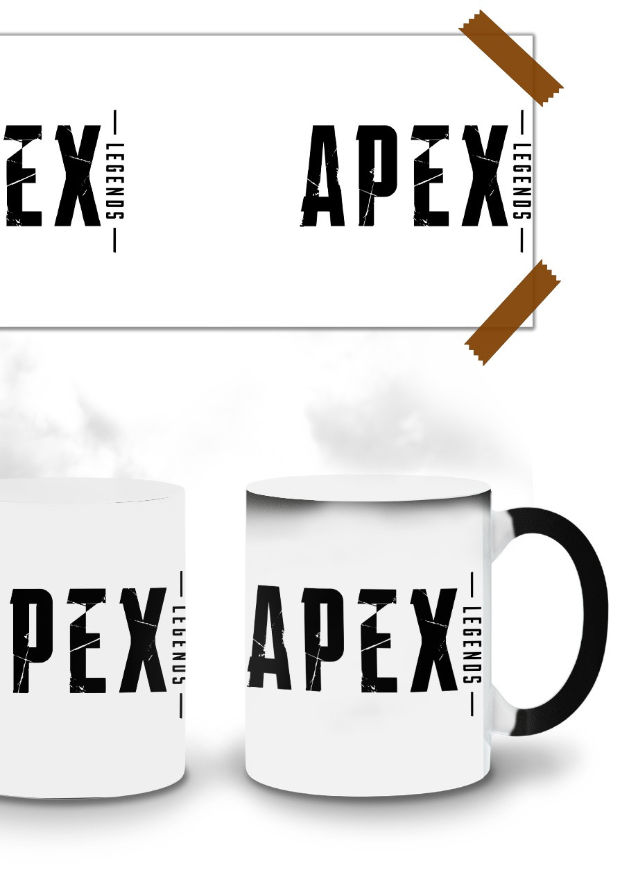 Кружка-хамелеон Апекс ледженс лого(Apex Legends logo) 330мл (93429-3499-wthm) MobiPrint (259885946)