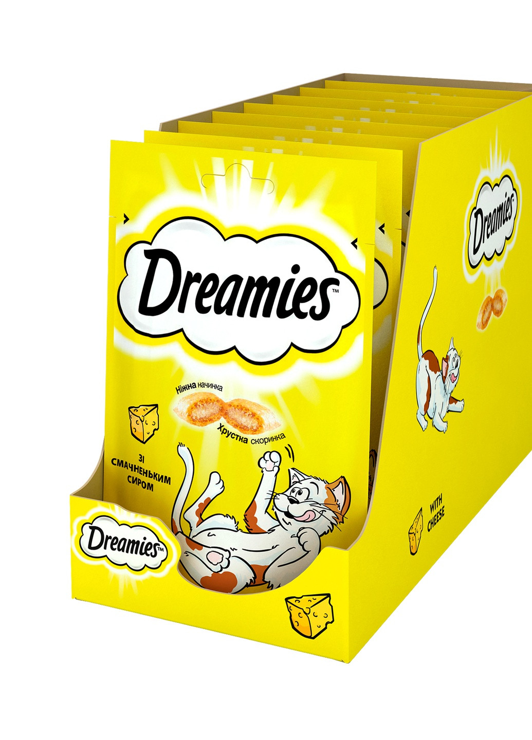 Лакомство для кошек с сыром 60г Dreamies ‣ Купить в интернет-магазине ...