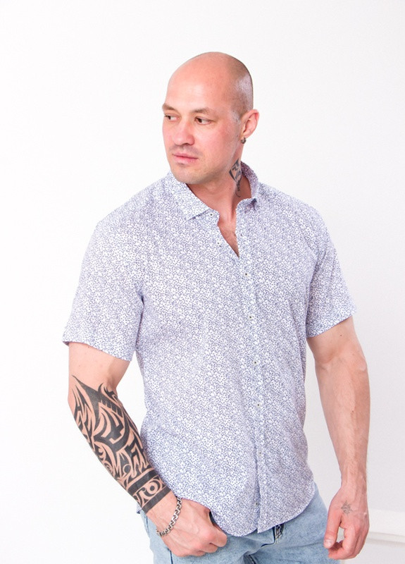 Синяя повседневный рубашка No Brand