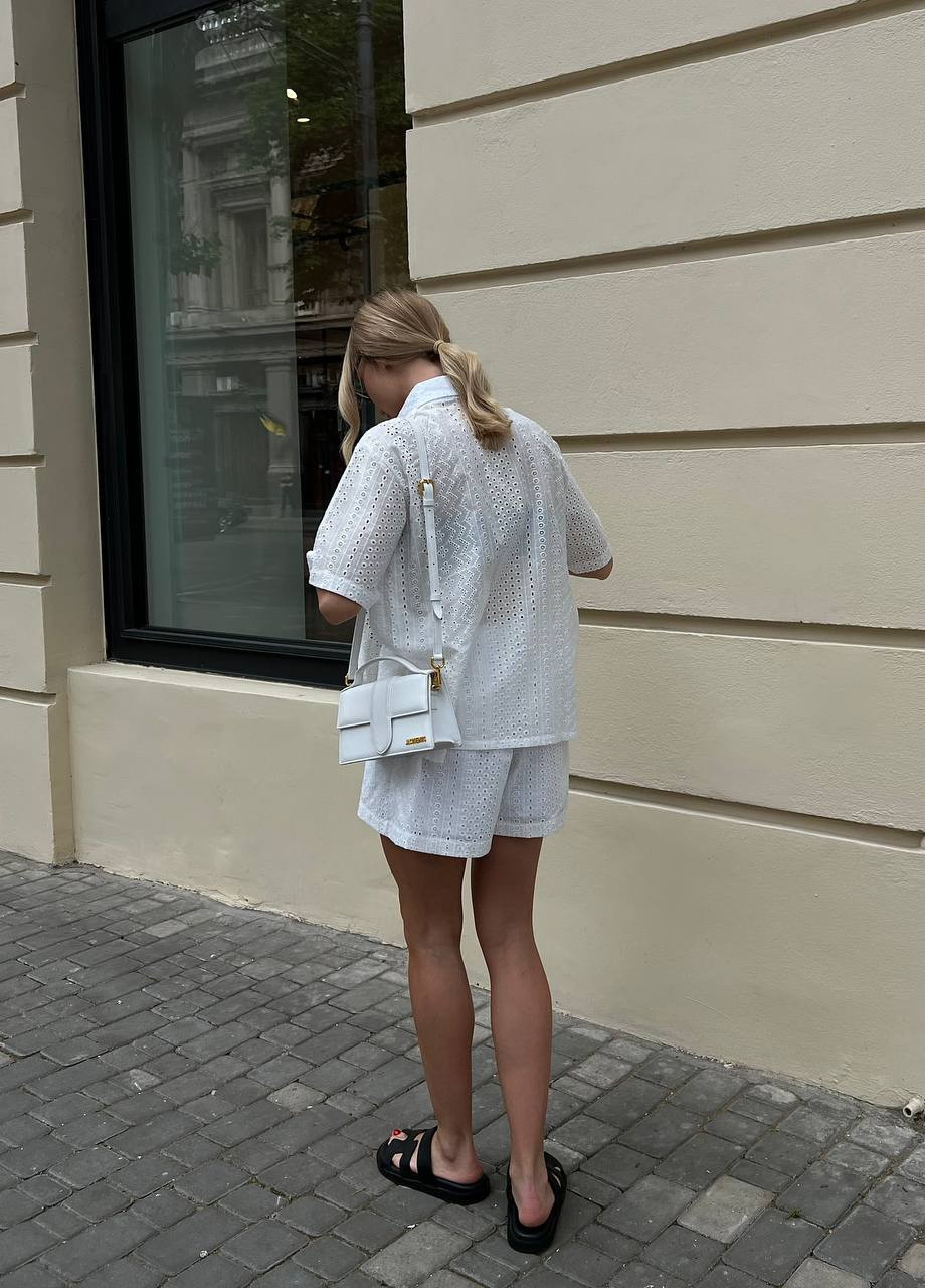 Женский летний костюм кружевной (шорты и рубашка с коротким рукавом) ZF inspire (259792892)