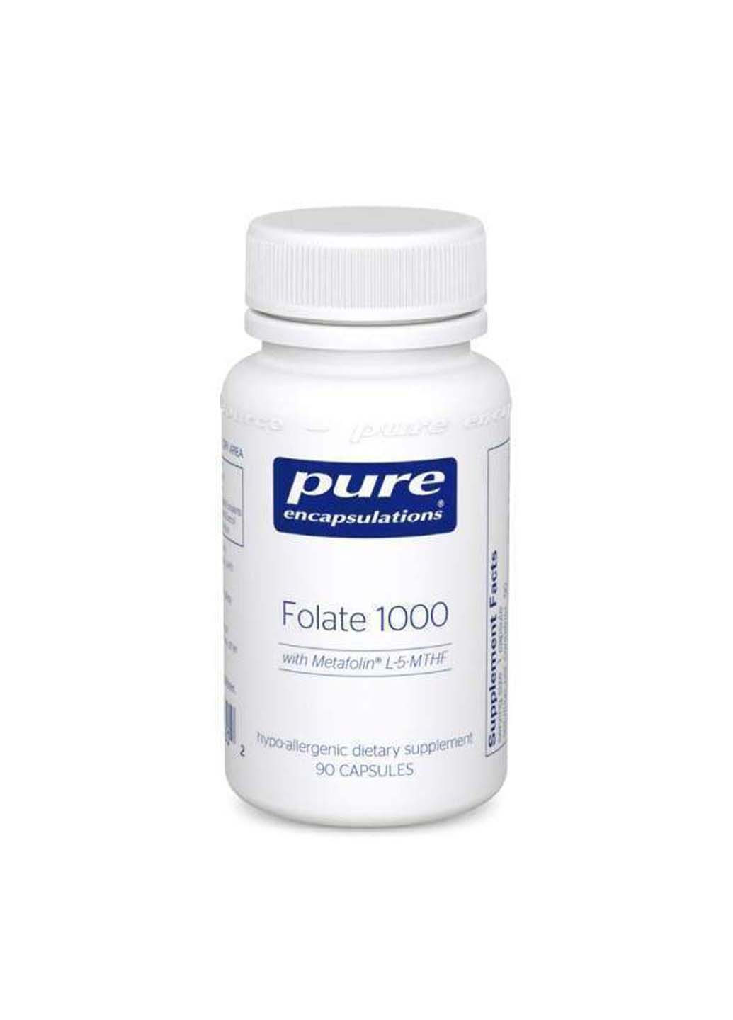 Фолат 1000 мг 90 капсул Pure Encapsulations (259813599)