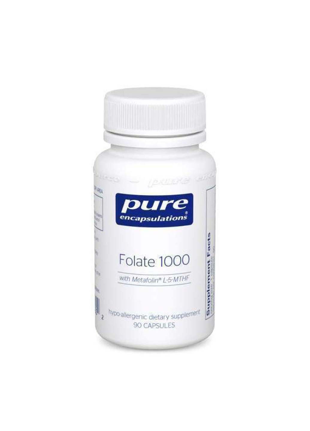 Фолат 1000 мг 90 капсул Pure Encapsulations (259813599)
