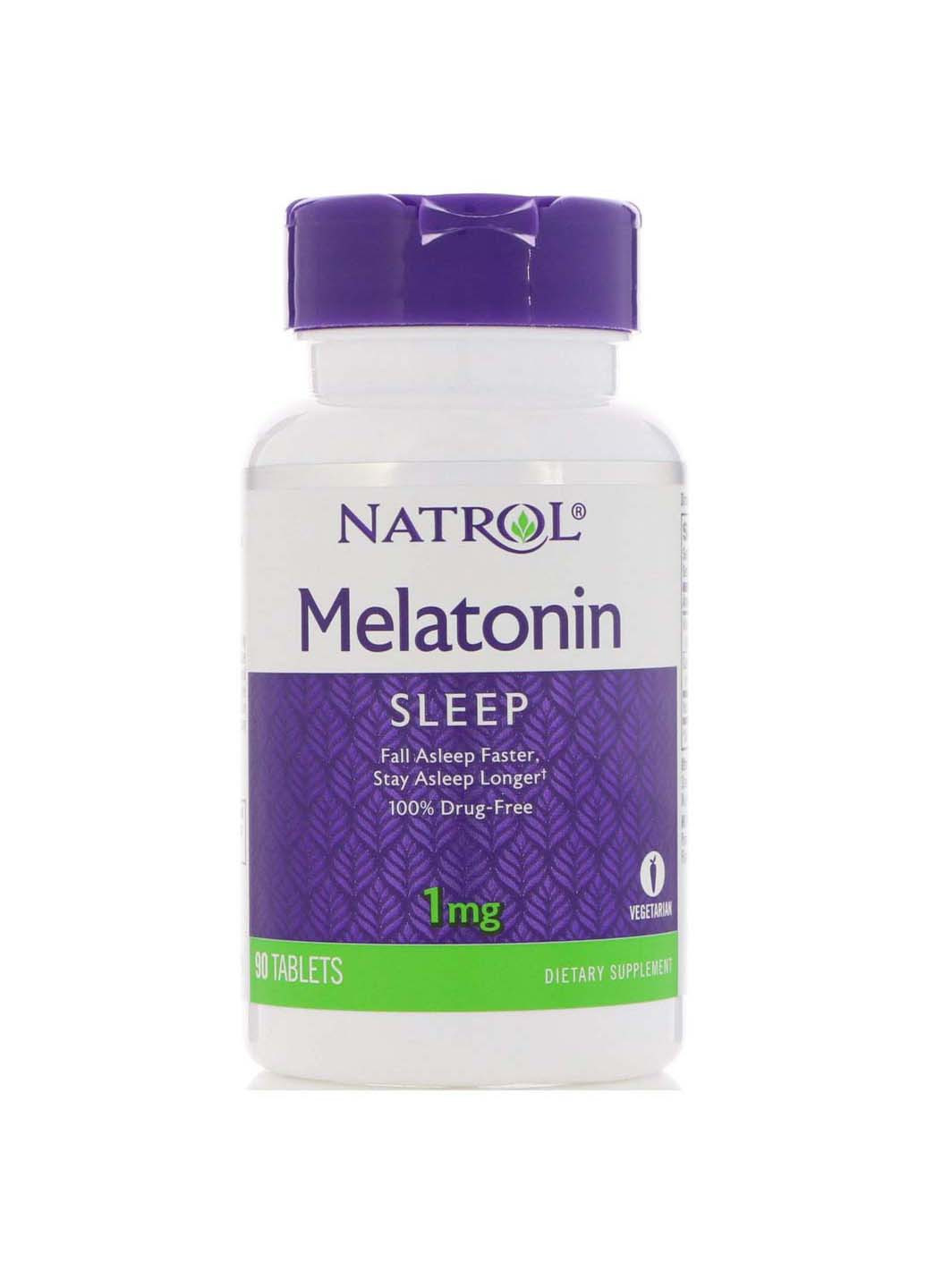 Мелатонин Melatonin, 1 мг, 90 таблеток Natrol (259813506)