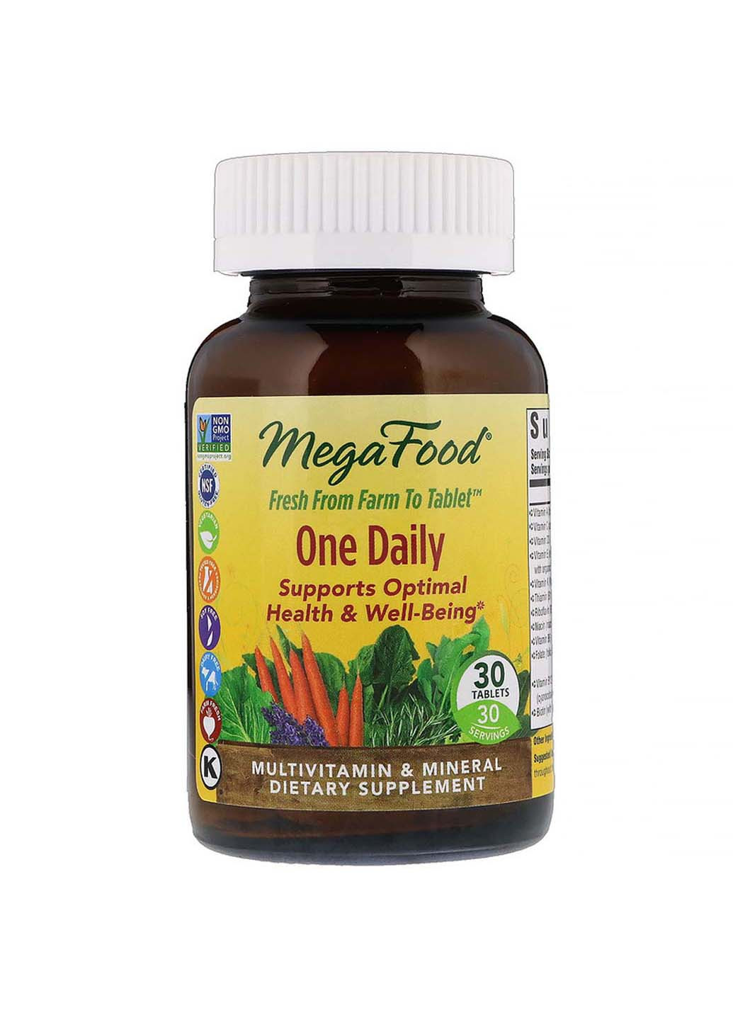 Мультивітаміни One Daily, 1 на день, 30 таблеток MegaFood (259813528)