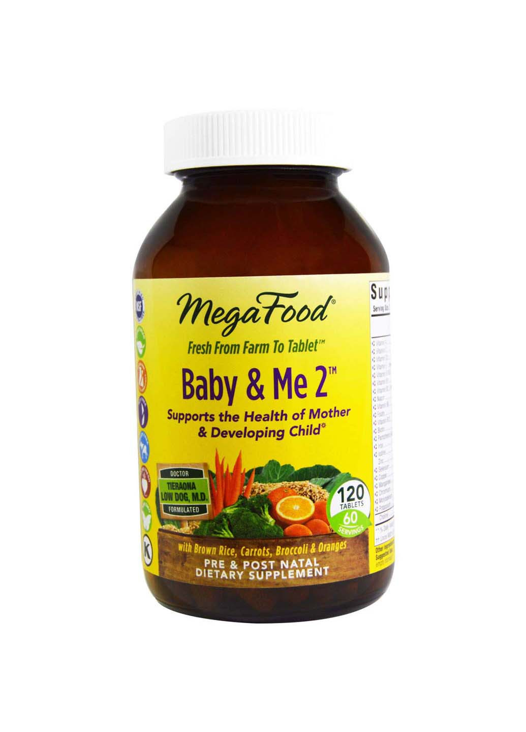 Вітаміни для вагітних Baby & Me 2 120 таблеток MegaFood (259813527)