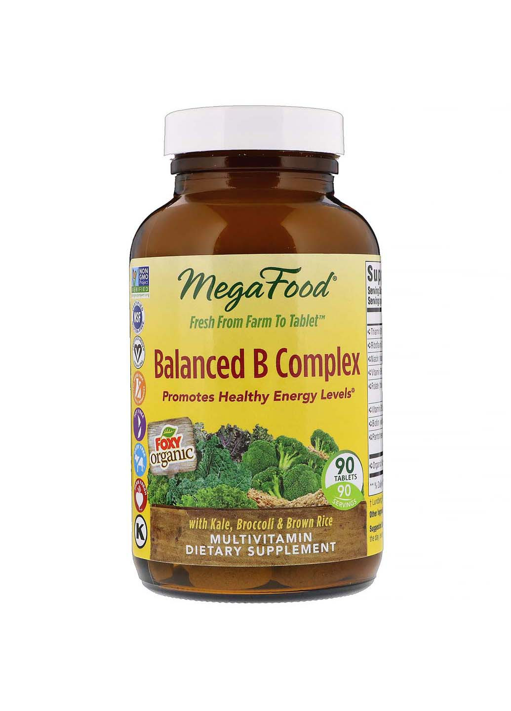 Комплекс вітаміну В збалансований 90 таблеток MegaFood (259813525)