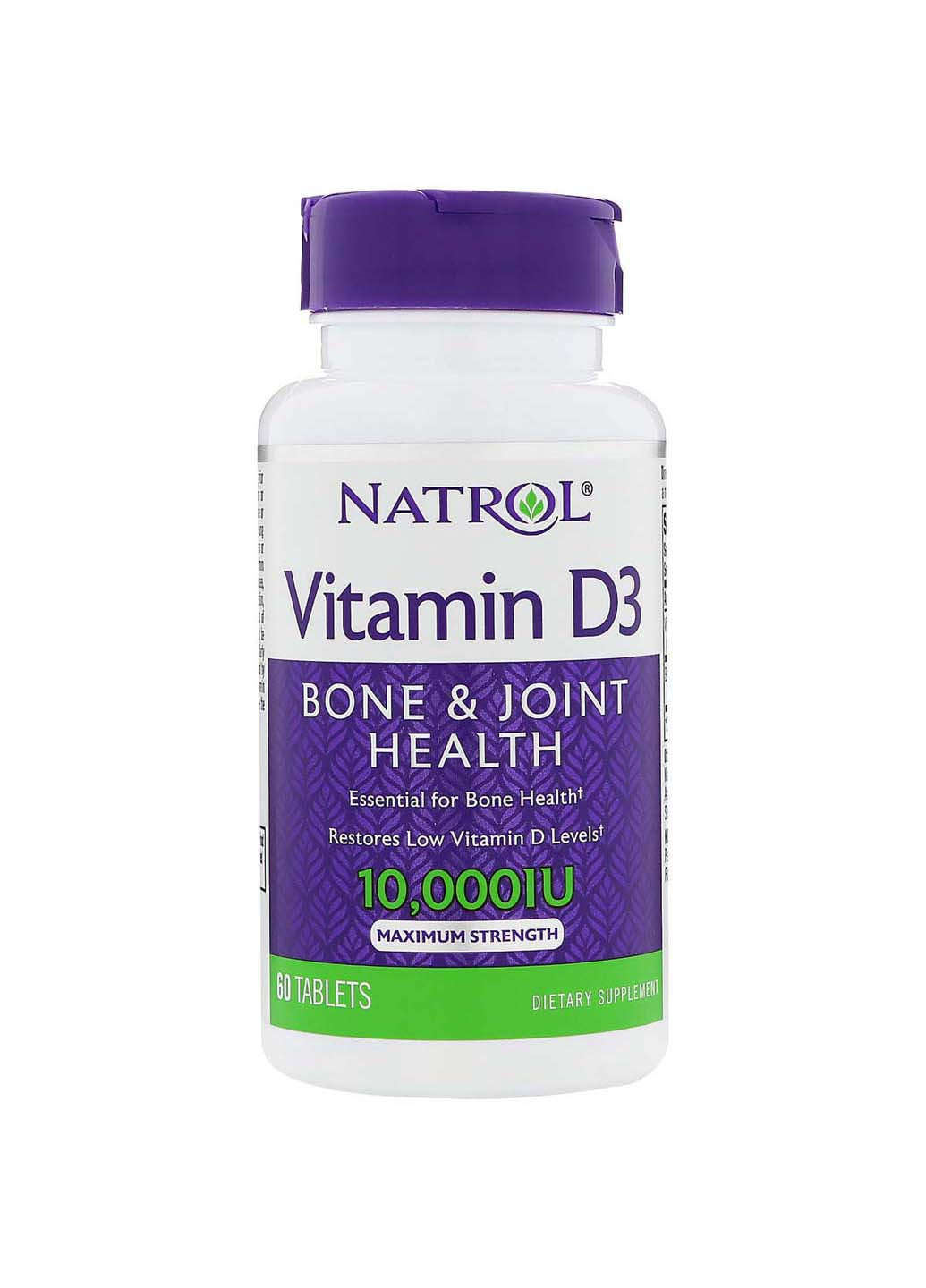 Витамин D3 10.000 МЕ 60 таблеток Natrol (259813505)