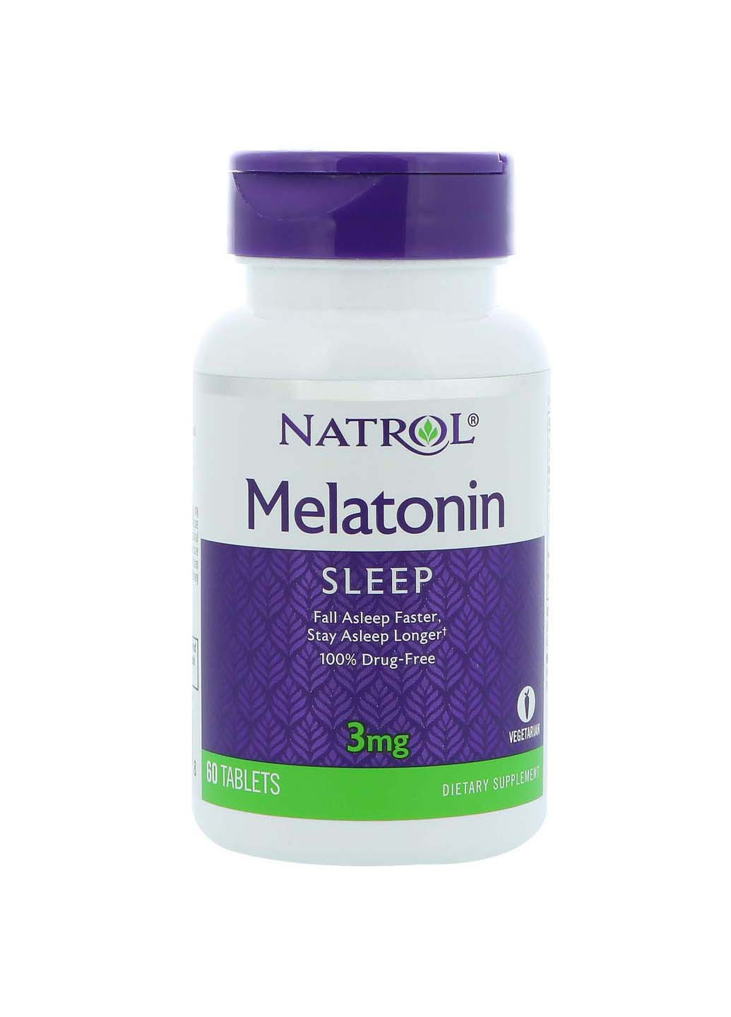 Мелатонін Melatonin, 3 мг, 60 таблеток Natrol (259813494)