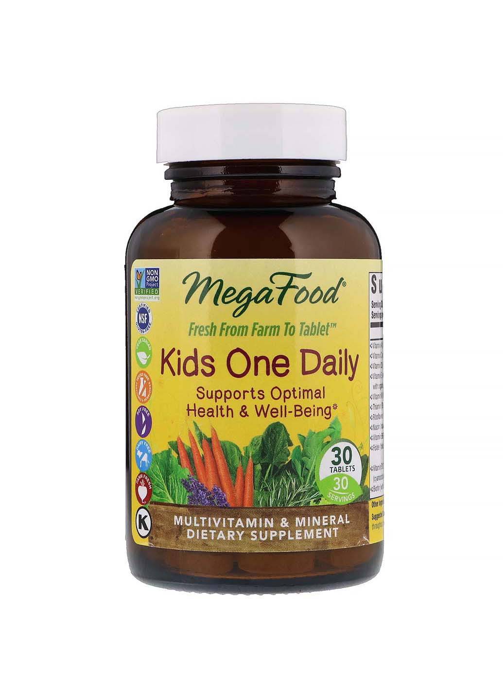 Вітаміни для дітей Kids One Daily 30 таблеток MegaFood (259813526)