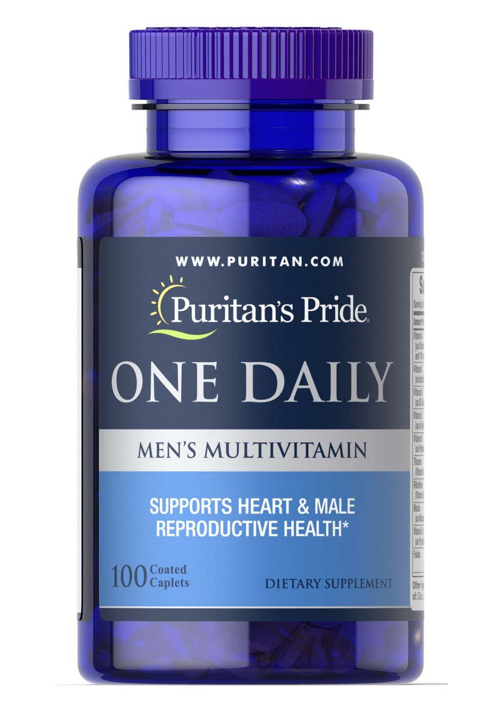Мультивитамины для мужчин Mens Multivitamin 100 капсул Puritans Pride (259813575)