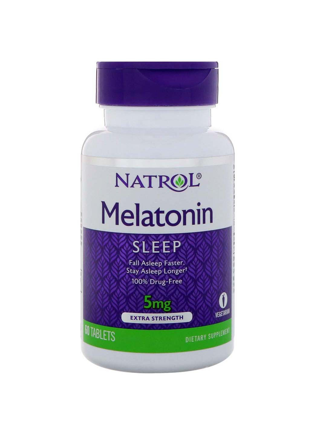 Мелатонін Melatonin, 5 мг, 60 таблеток Natrol (259813493)