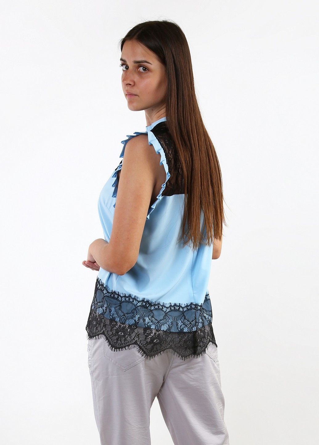 Голубая летняя блуза InDresser